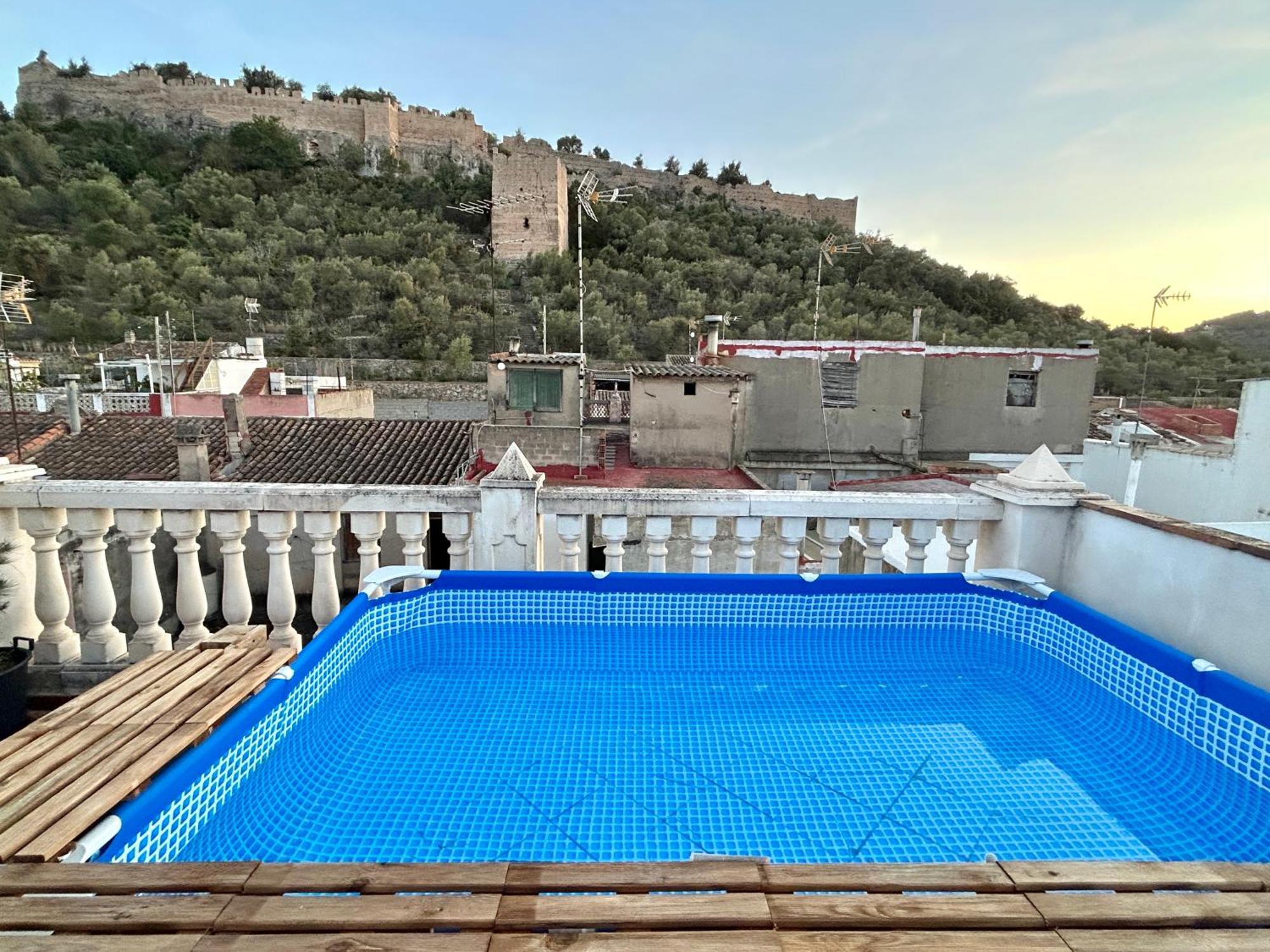 Casa Con Jacuzzi Y Piscina Con Vistas Al Castillo Corbera de Alcira Extérieur photo